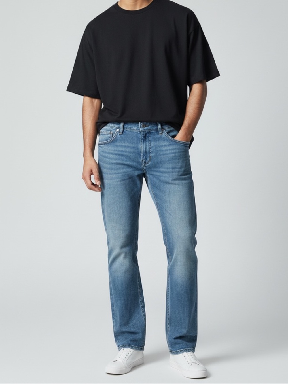 NWT🌺Evolution Wear•Men’s Straight Leg Blue Jeans